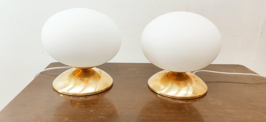 Oval Brass & Glass Lamp-QLH-1309283