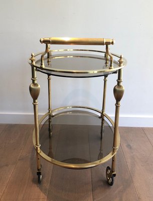 Oval Brass Trolley attributed to Maison Jansen-BA-1365372