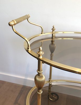 Oval Brass Trolley attributed to Maison Jansen-BA-1365372