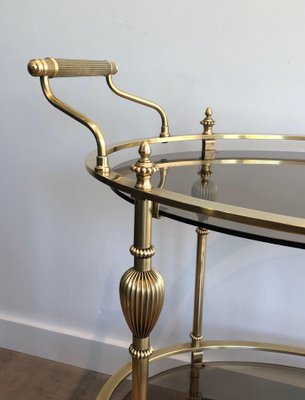 Oval Brass Trolley attributed to Maison Jansen-BA-1365372