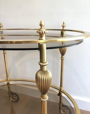 Oval Brass Trolley attributed to Maison Jansen-BA-1365372