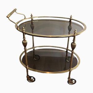 Oval Brass Trolley attributed to Maison Jansen-BA-1365372