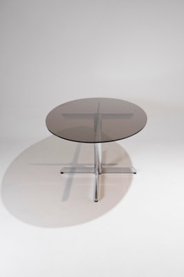 Oval Glass Dining Table, 1970s-QAC-2034872