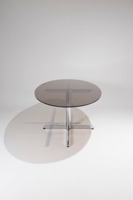 Oval Glass Dining Table, 1970s-QAC-2034872