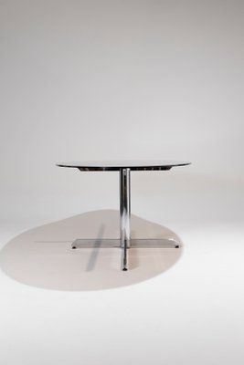 Oval Glass Dining Table, 1970s-QAC-2034872