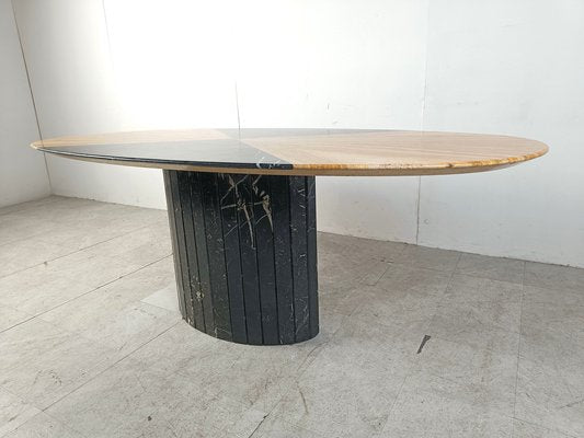 Oval Marble Dining Table, 1970s-IRH-1820758