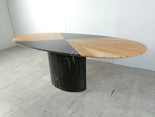 Oval Marble Dining Table, 1970s-IRH-1820758