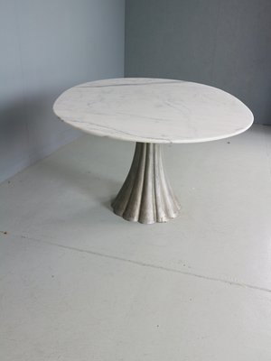 Oval Marble & Iron Cast Dining Table by Angelo Mangiarotti, Italy, 1970s-DT-2026210