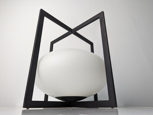 Oval Metal Cube Lamp, 1970s-JJT-1326336