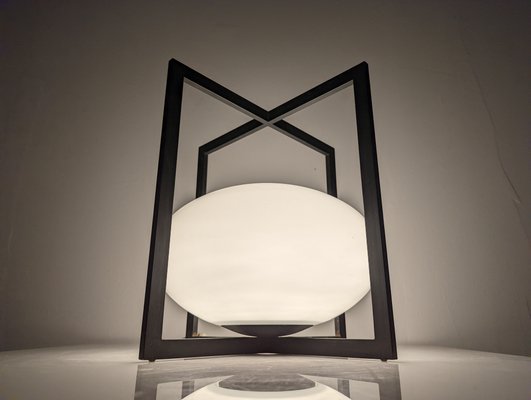 Oval Metal Cube Lamp, 1970s-JJT-1326336