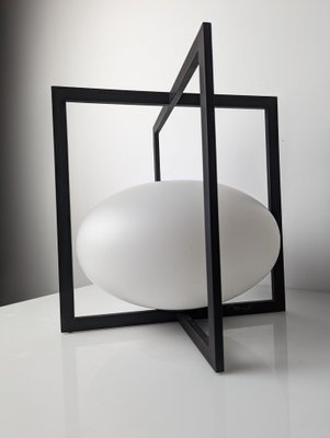 Oval Metal Cube Lamp, 1970s-JJT-1326336