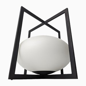 Oval Metal Cube Lamp, 1970s-JJT-1326336