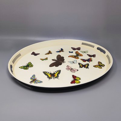 Oval Metal Tray by Piero Fornasetti, Italy, 1970s-QGR-1718504