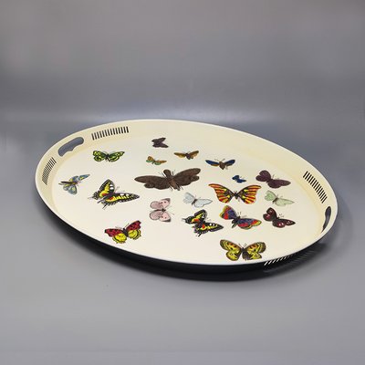 Oval Metal Tray by Piero Fornasetti, Italy, 1970s-QGR-1718504