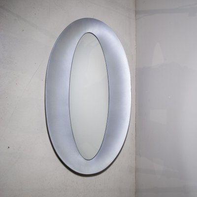 Oval Mirror in Aluminum by Lorenzo Burchiellaro, 1960s-JQO-1721121