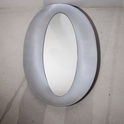 Oval Mirror in Aluminum by Lorenzo Burchiellaro, 1960s-JQO-1721121