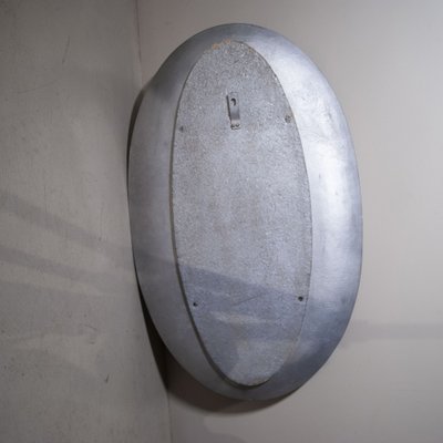 Oval Mirror in Aluminum by Lorenzo Burchiellaro, 1960s-JQO-1721121