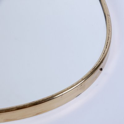 Oval Mirror with Brass Frame from Liberty, 1950s-XSG-1742561