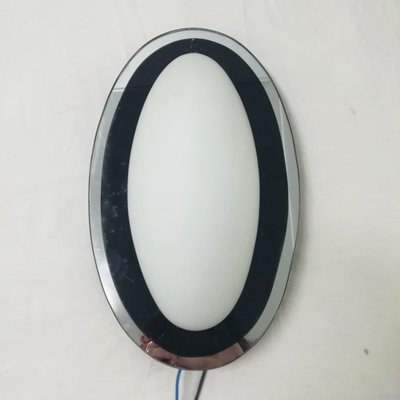 Oval Sconce with Mirror Frame, 1980s-RGF-864905