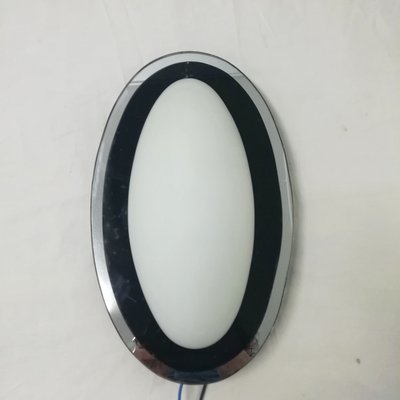 Oval Sconce with Mirror Frame, 1980s-RGF-864905