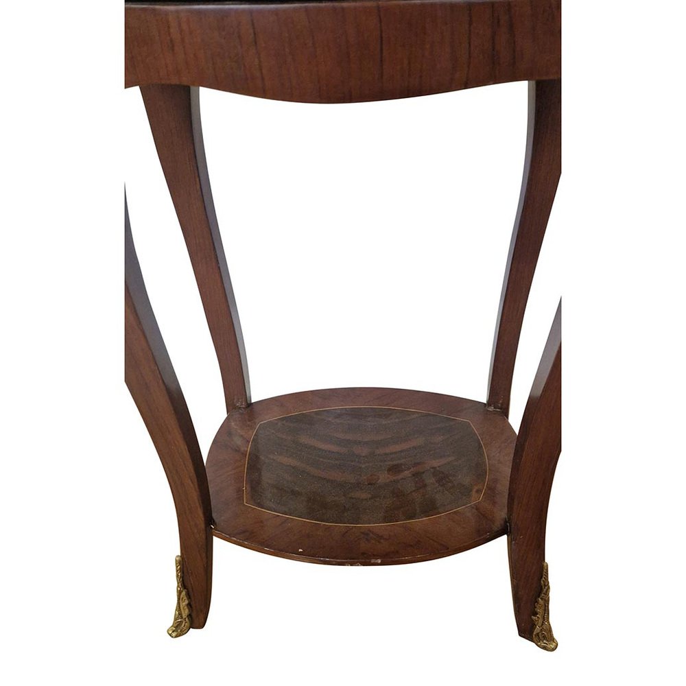 Oval Shaped French Guéridon in Walnut, 1980s