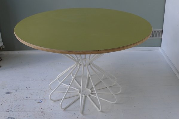 Oval Space Age Table With Atomic Diabolo Frame in Tubular Steel-VRE-834111