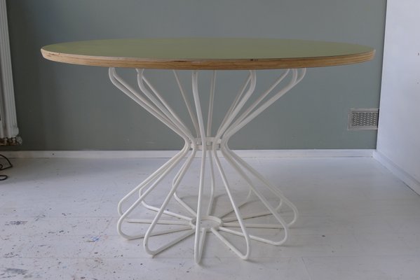 Oval Space Age Table With Atomic Diabolo Frame in Tubular Steel-VRE-834111