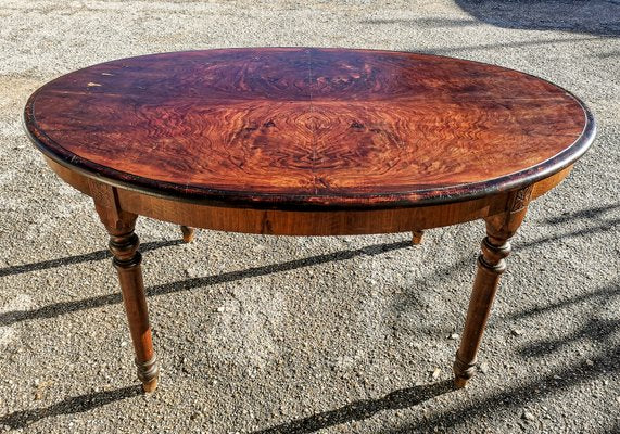 Oval Table with Furred Top, Sculpted and Turned Legs, 1890s-RAQ-2033377