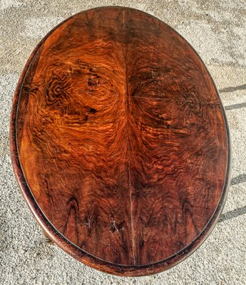 Oval Table with Furred Top, Sculpted and Turned Legs, 1890s-RAQ-2033377