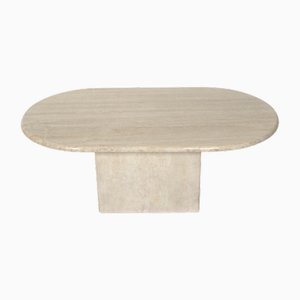 Oval Travertine Coffee Table-DR-1793120