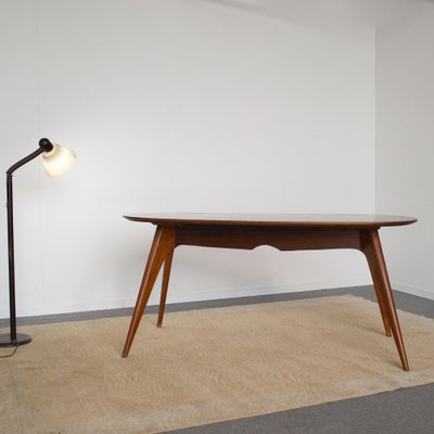 Oval Wooden Dining Table by Ico & Luisa Parisi for Brothers Rizzi, 1960s-JQO-1219528