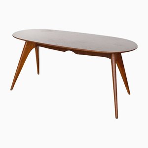 Oval Wooden Dining Table by Ico & Luisa Parisi for Brothers Rizzi, 1960s-JQO-1219528