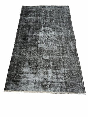 Overdyed Turkish Vintage Wool Gray Rug-AIV-920569