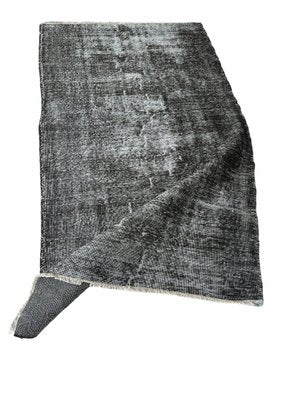 Overdyed Turkish Vintage Wool Gray Rug-AIV-920569