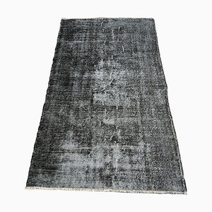 Overdyed Turkish Vintage Wool Gray Rug-AIV-920569