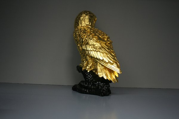 Owl Figure in 24 Karat Gilt, 2000s-QAI-1778495