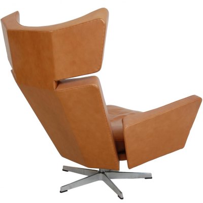 Ox Lounge Chair in Cognac Leather by Arne Jacobsen-MTD-1731315