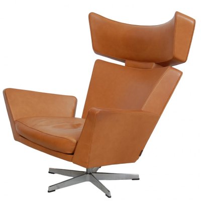 Ox Lounge Chair in Cognac Leather by Arne Jacobsen-MTD-1731315