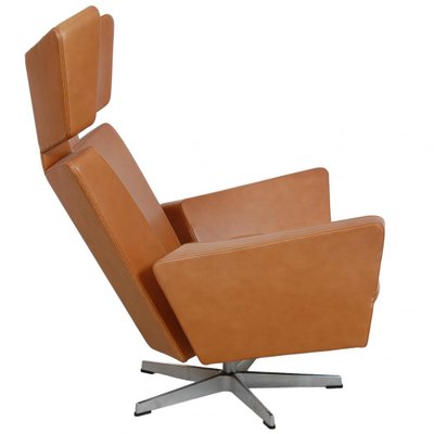 Ox Lounge Chair in Cognac Leather by Arne Jacobsen-MTD-1731315