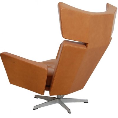 Ox Lounge Chair in Cognac Leather by Arne Jacobsen-MTD-1731315