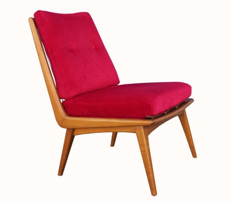 Oxblood Red Lounge Chair by Hans Mitzlaff for Soloform, 1950s-PF-715605