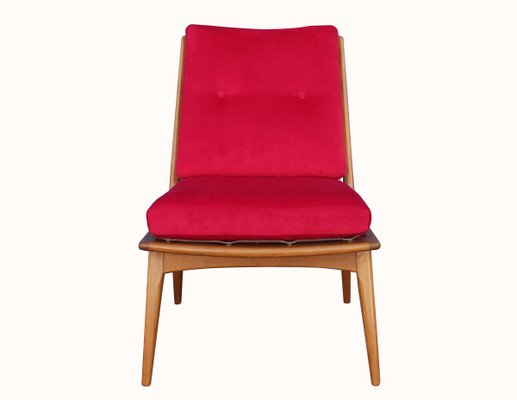 Oxblood Red Lounge Chair by Hans Mitzlaff for Soloform, 1950s-PF-715605