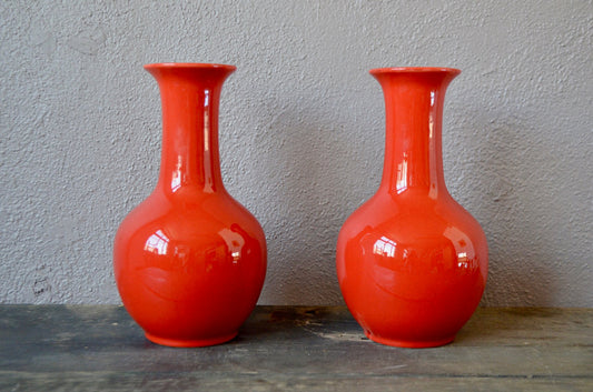 Oxblood Vases by Paul Mignon for Longwy, 1970s, Set of 2