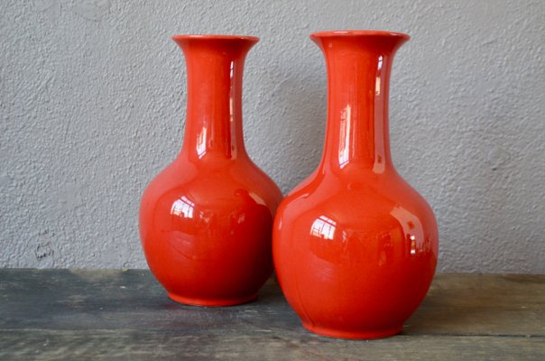 Oxblood Vases by Paul Mignon for Longwy, 1970s, Set of 2-AIU-577399