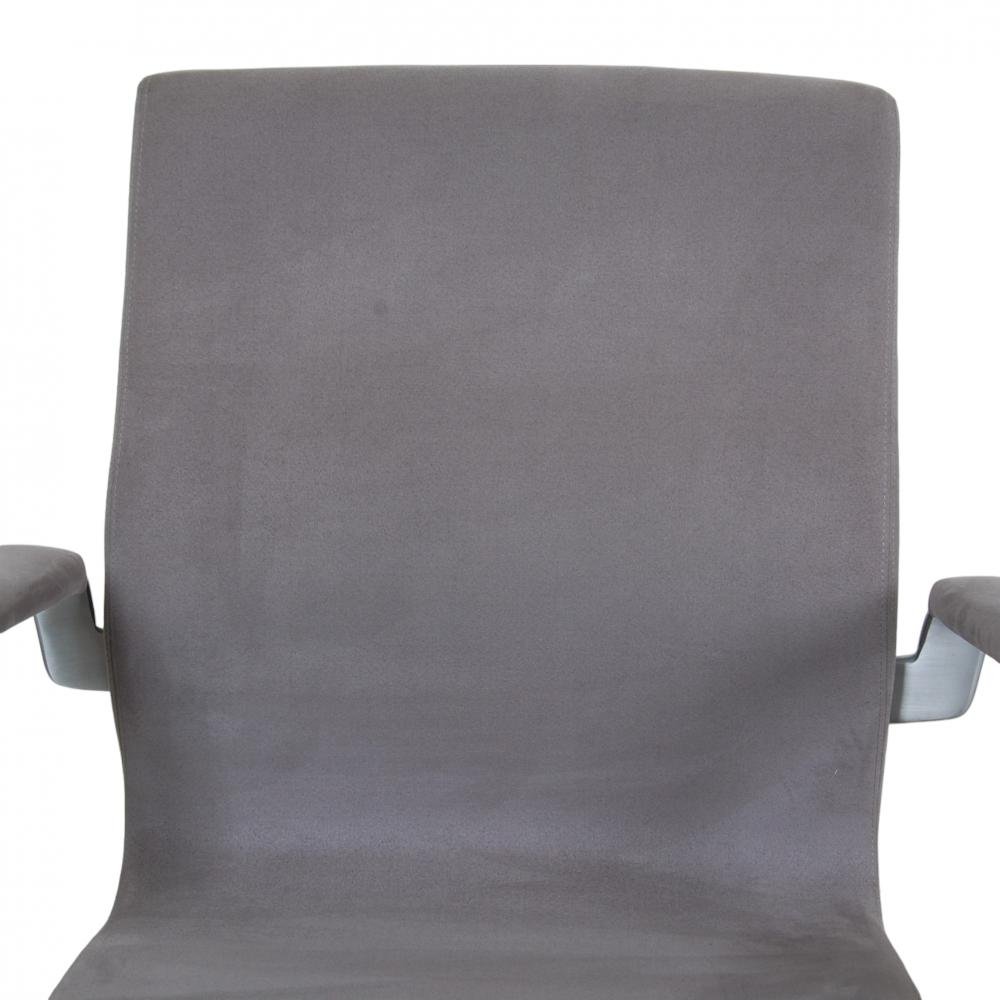 Oxford Chair in Grey Alcantara Fabric by Arne Jacobsen, 1980s