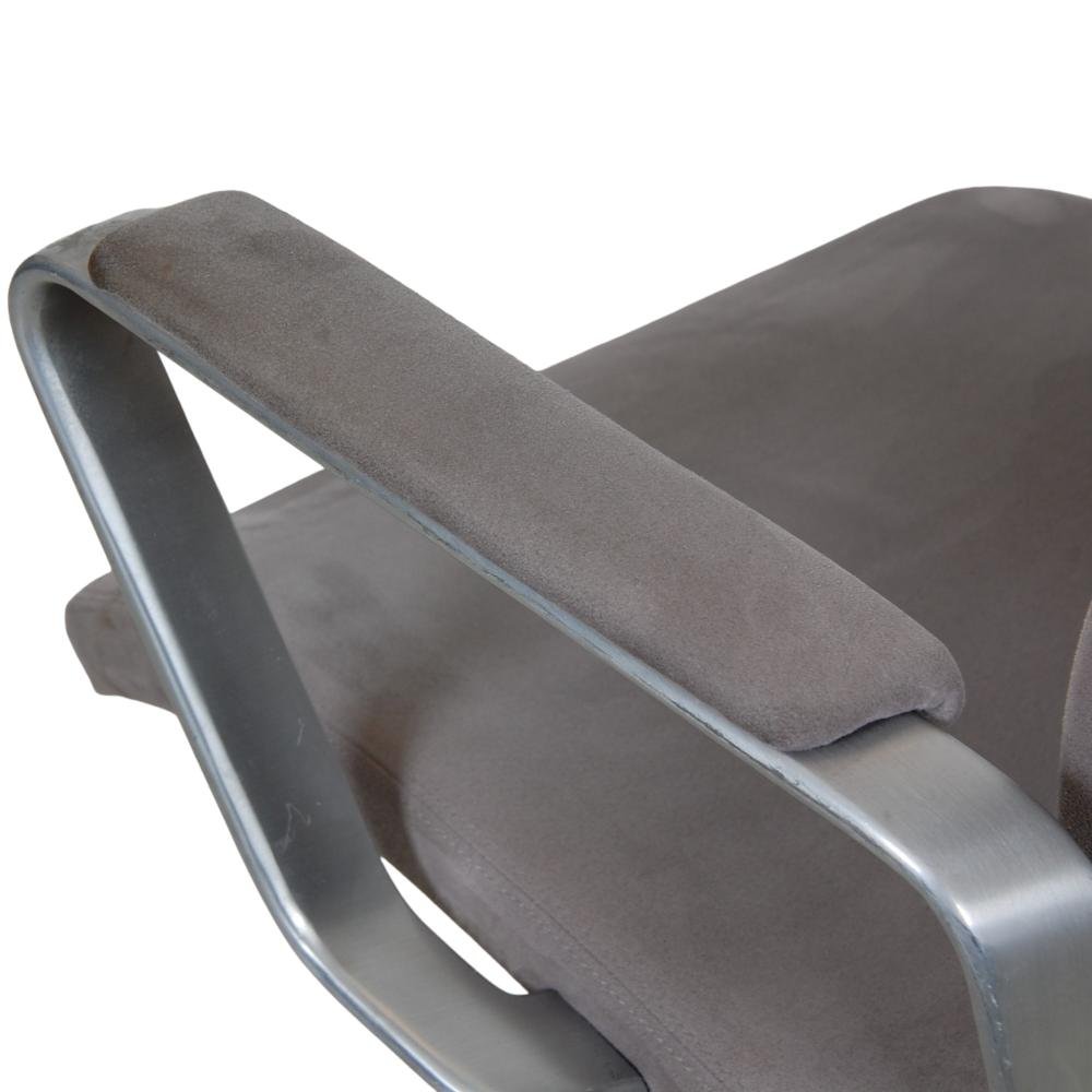 Oxford Chair in Grey Alcantara Fabric by Arne Jacobsen, 1980s