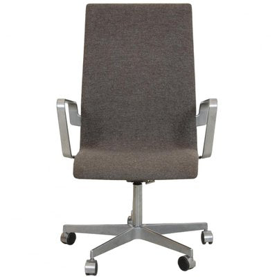 Oxford Office Chair in Grey Hallingdal Fabric by Arne Jacobsen, 2000s