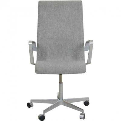 Oxford Office Chair in Grey Hallingdal Fabric by Arne Jacobsen, 2000s-MTD-1746781