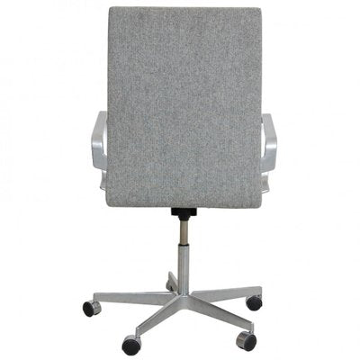 Oxford Office Chair in Grey Hallingdal Fabric by Arne Jacobsen, 2000s-MTD-1746781