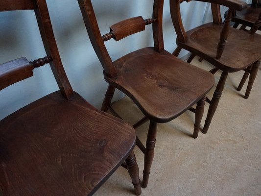 Oxford Windsor Bow Bar Back Chairs, 1850s, Set of 5-EA-1777182